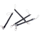 Outdoor Black PU spring rope Elastic Belt Keychain Camping Too LJ