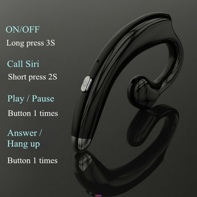 Bone Conduction Wireless Bluetooth Business Headphones Sport Stereo EarpieceP6F2