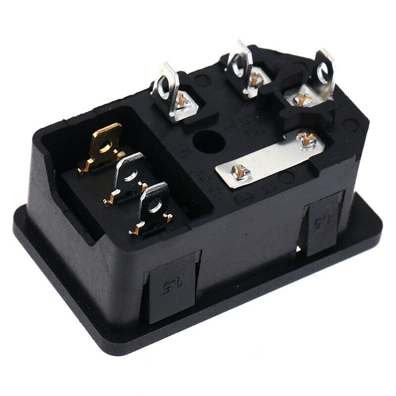 Inlet Male Power Socket With Fuse Switch 10A 250V 3 Pin IEC320 C14 ADB Cy