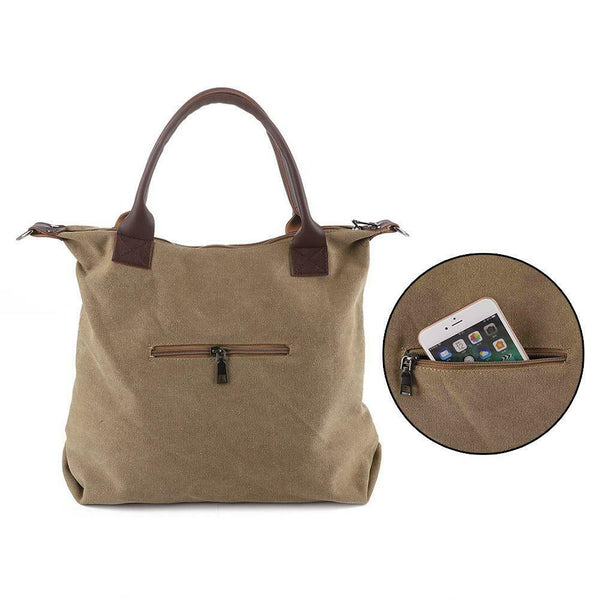 Women Large Totes Shopping Bag Handbag Shoulder Messenger Bags (Coffee) SN9F