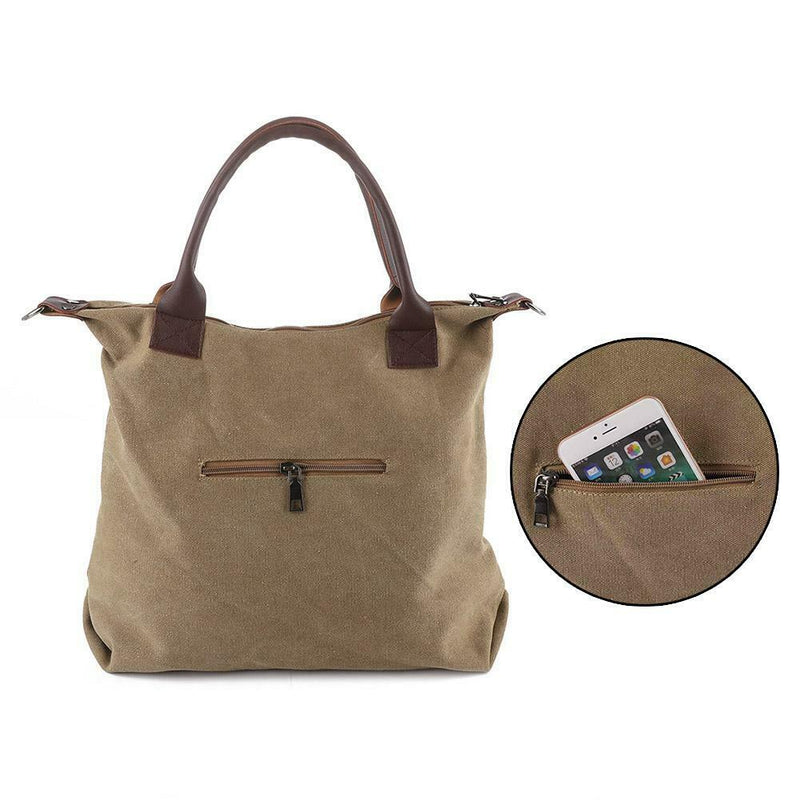Women Large Totes Shopping Bag Handbag Shoulder Messenger Bags (Coffee) SN9F