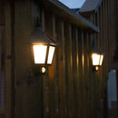 2 Solar Rechargeable Security Wall Sconce Lights with High Tech Motion Dete
