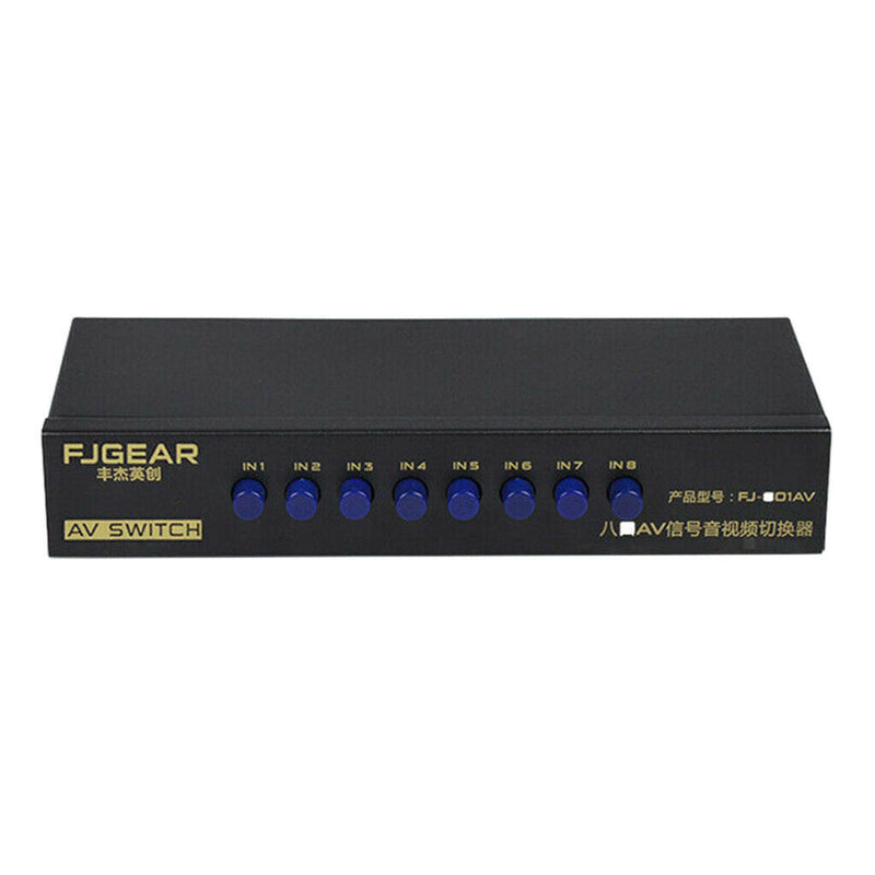 Audio Video AV RCA Switch Switcher 1 to 8 Ports Splitter RCA TV AV Splitter