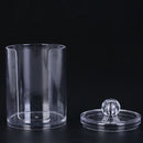 1pc acrylic organizer box round container storage make up cotton pad bo Gw