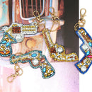 5pcs DIY Full Drill Diamond Painting Key Chain Keychain Key Ring Handm EUH