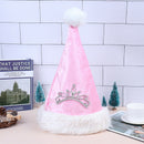 Pink Crown Christmas Hats Children's Day Santa Costume Hair Accessories OZ