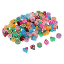 100x Colorful Polymer Clay Fruit Spacer Bead Charms for DIY Bracelet Pendant
