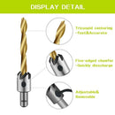 7PCS Countersink Drill Bit, Titanium Plating Drill Bit Set Wood Drill Set W