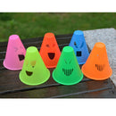 12 Pieces Windproof Colorful Marker Cones Slalom Roller Inline Skating Sport