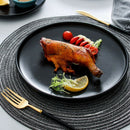 European Style Marble Plates Ceramic Dinner Set Porcelain Dessert Plate Ste