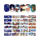 12 Sheets beauty Christmas water transfer nail art stickers decals nails de Q2P3