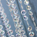 99FT Garland Diamond Acrylic Crystal Bead Curtain Wedding DIY Party Decor