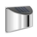2pcs Warm White 4 LED Solar Lights Waterproof  Wall Stair Lamp for Security A