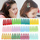 100Pcs Cute Snap Hair Clips Lot No Slip Barrettes For Baby Kids Girls Multicolor
