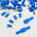 100pcs Male Female Spade Connectors Insulated Wire Cable Crimp Terminals Blue