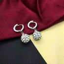 Women Shiny Crystal Ball Earrings Ear Drop Earrings Princess Ball Stud Earr Z2J6
