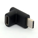 90 Degree Type C Adapter, USB C Male to Female Adapter Upward and Downward