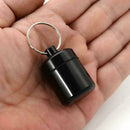 Waterproof Pill Box Keychain Aluminum Medicine Case Bottle Drug Holder Container
