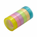 6 Rolls 12mm Width Transparent Tape Sealing Packing T4U3 Colorful Gif Stati V9V2