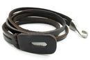 Male female jewelry bracelet bangle real leather alloy black