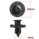 100Pcs 8mm Plastic Rivet Fastener Mud Flaps Bumper Fender Push Clips For Nis OZ