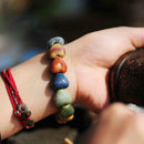 Boho Women Stretch Beads Colorful Ceramic Bracelet Bangle Women Gift