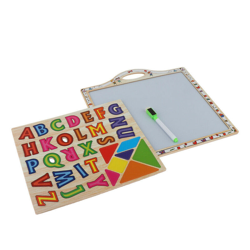 Alphabet Letters Magnets - Doodling White Board with Pen - 2 In 1 Spelling and
