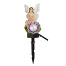 Solar LED Lawn Lamp Flower Fairy Shape Spike Waterproof RGBW Outdoor Light