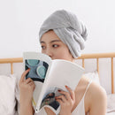 2x Ultra Plush 10"x24" Microfiber Hair Towel Wrap Gray for Drying Curly Hair
