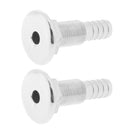 2x Stainless Steel Boat Thru Hull Fitting Marine Hose Barb Connector 1/2"