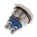 AC 250V 3A NO 16mm Metal Momentary Round Push Button Switch N.O. Normally O