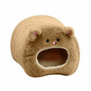 Rats Hamster Winter Warm Hanging Cage Hammock Cute Bear House with Bed Mat