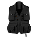 Multi Pocket Photography Hunting Fishing Vest Jacket Waistcoat  Fabric Black L
