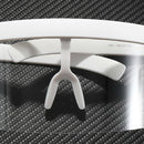 Oversized Frame Shield Visor Flat Top Sunglasses  White Frame