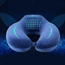 Memory Foam U Shaped Travel Pillow Neck Support Car Seat Cushion Gift Blue