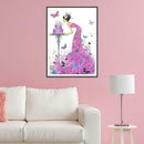 5D DIY Full Drill Diamond Painting Pink Girl Cross Stitch Embroidery Kits
