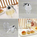 200ML Elegant Crystal Honey Dispenser and Warmer Set Kitchen honey E0M6