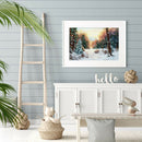 5D DIY Full Round Drill Diamond Painting Snowing Forest Cross Stitch Mosaic