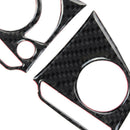 2Pcs Car Steering Wheel Button Switch Panel Cover Trim Decoration Carbon Fi