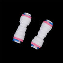 2PCS 1/4" - 1/4" OD Tube PE Pipe Straight Non-return Valve Quick Connector ME