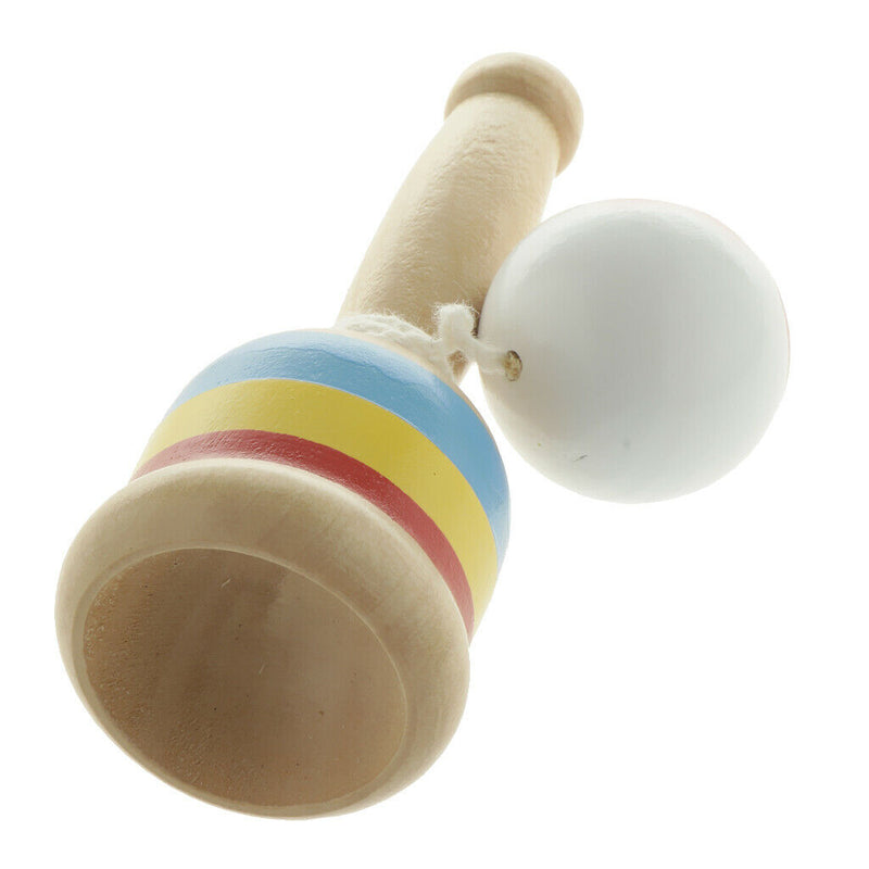 2pcs Wooden Kendama Ball & Colorful Cup, Classic Japanese Balancing Skill Game