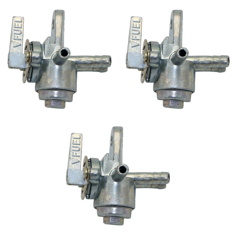 3x 3-Port Gas Fuel Petcock Tap Valve Switch for Motorcycle Dirt Bike ATV 6mm