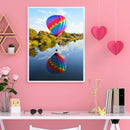 5D DIY Diamond Painting Balloon Landscape Full Round Wall Painting Home Art