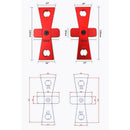 2Pcs Diy Dovetail Rule Marker Aluminium Alloy Marking Gauge Woodworking - D