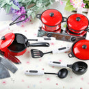 13pcs/Set Baby Kids Pretend Play Toys Cooking Utensils Tableware Simulation Kit
