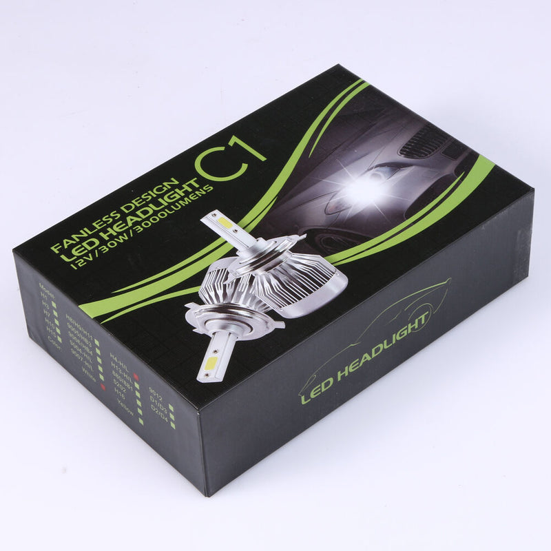 H4 LED Light Headlight Vehicle Car Hi/Lo Beam Bulb Kit 6000k 60W 6000LM White