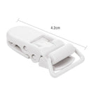 50 pcs Pacifier clip suspender strap white plastic clip
