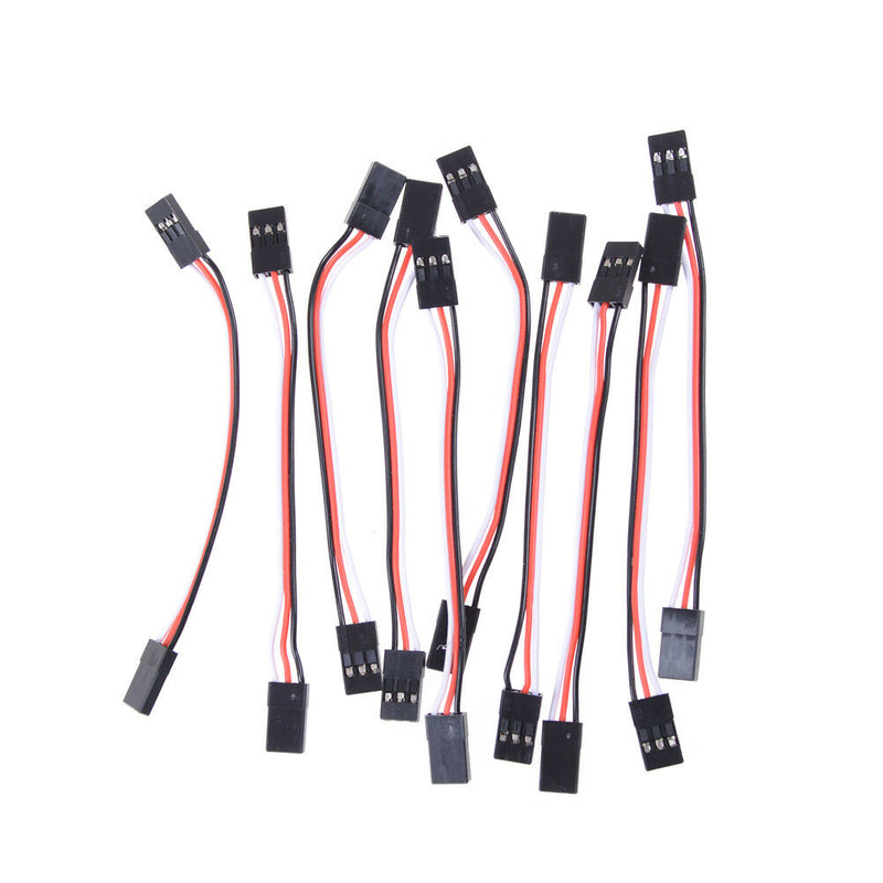 10 x 3Pin 10cm Servo Extension Lead Wire for Futaba RC Connector Cable lj