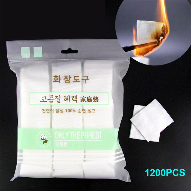 1200pcs Pure Cotton Pads Facial Makeup Cleaning Remover Cotton Puff Daily Too Cy