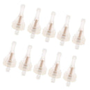 10 Pieces Clear Motorcycle Inline Gas Fuel Filter for 1/4'' 6mm Line Hose